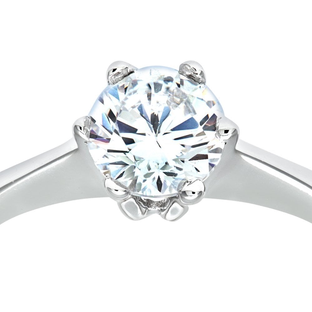 9ct White Gold Solitaire Ring