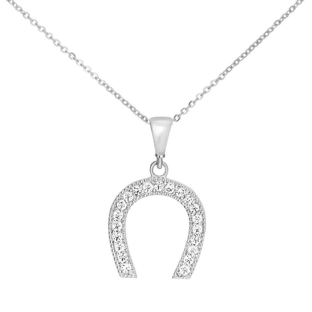 Cubic Zirconia Necklace 9ct White Gold | Prime Jewellery