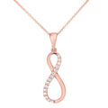Cubic Zirconia Necklace 9ct Rose Gold | Prime Jewellery