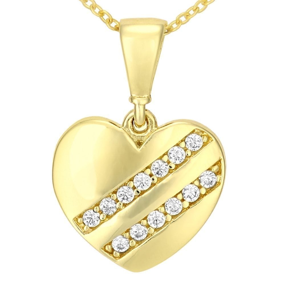 Cubic Zirconia Heart - detail view | Prime Jewellery