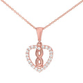 Cubic Zirconia Infinity Necklace 9ct Rose Gold | Prime Jewellery