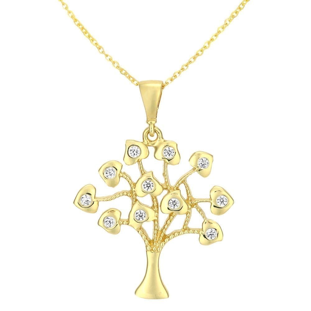 Cubic Zirconia Necklace 9ct Yellow Gold | Prime Jewellery