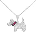 Cubic Zirconia Necklace 9ct White Gold | Prime Jewellery
