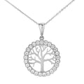 Cubic Zirconia Necklace 9ct White Gold | Prime Jewellery