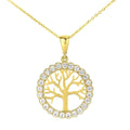Cubic Zirconia Necklace 9ct Yellow Gold | Prime Jewellery