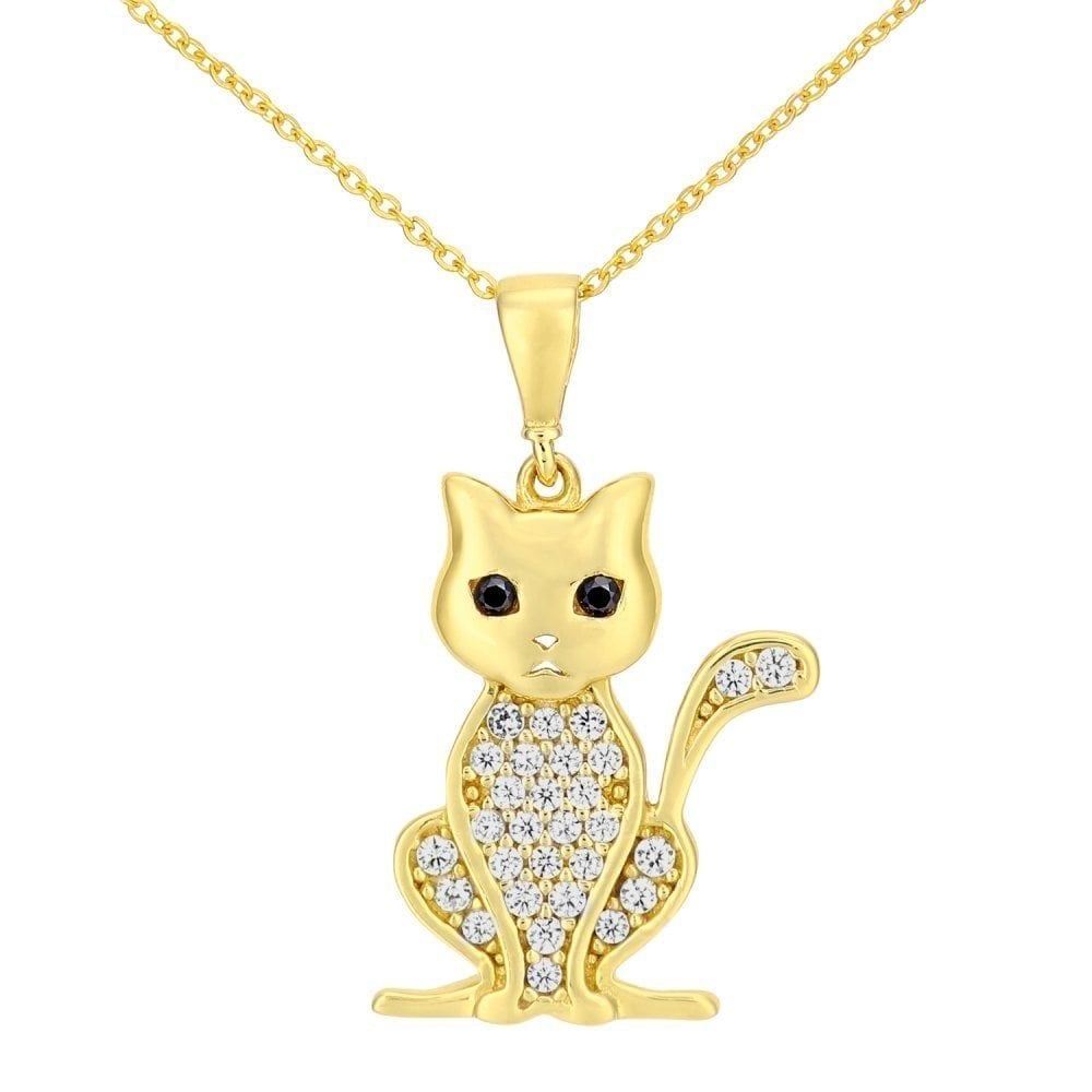 Cubic Zirconia Necklace 9ct Yellow Gold | Prime Jewellery