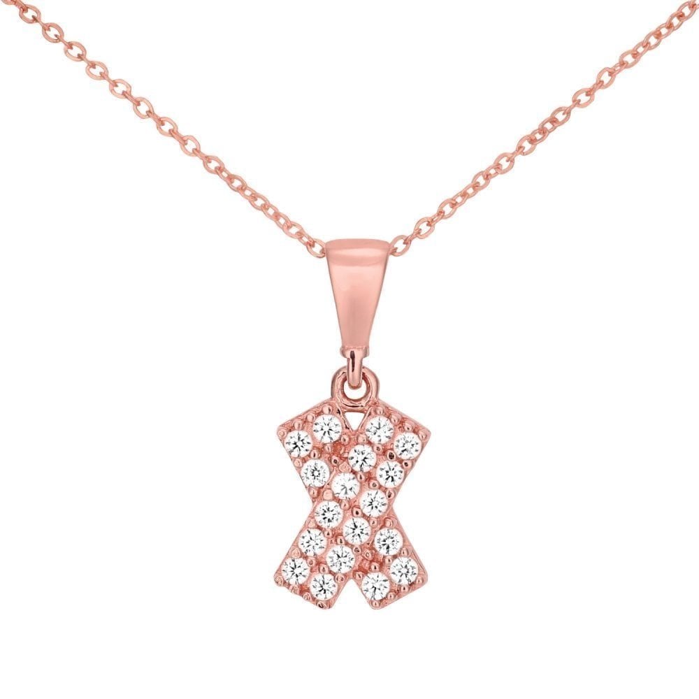 Cubic Zirconia Necklace 9ct Rose Gold | Prime Jewellery