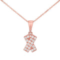 Cubic Zirconia Necklace 9ct Rose Gold | Prime Jewellery