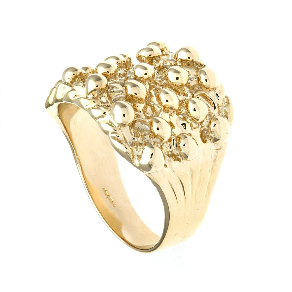 9ct Yellow Gold Mens Ring Keeper Ring