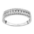 9ct White Gold with Channel Set Cubic Zirconia Stones Eternity Ring