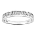 9ct White Gold with Cubic Zirconia Stones Channel Look Eternity Ring