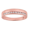 9ct Rose Gold with Cubic Zirconia Stones Wedding Band
