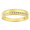 9ct Yellow Gold with Cubic Zirconia Stones Channel Set Wedding Band