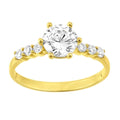 Cubic Zirconia Engagement Ring 9ct Yellow Gold | Prime Jewellery