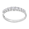 9ct White Gold with Cubic Zirconia Stones Eternity Ring
