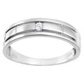 9ct White Gold with a Cubic Zirconia Stone Wedding Band