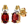 Garnet Solitaire Stud Earrings | Prime Jewellery