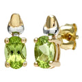 Peridot Solitaire Stud Earrings | Prime Jewellery
