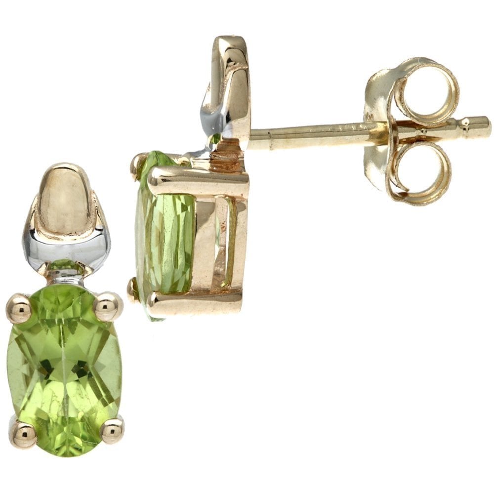 Peridot Stud Earrings - detail view | Prime Jewellery