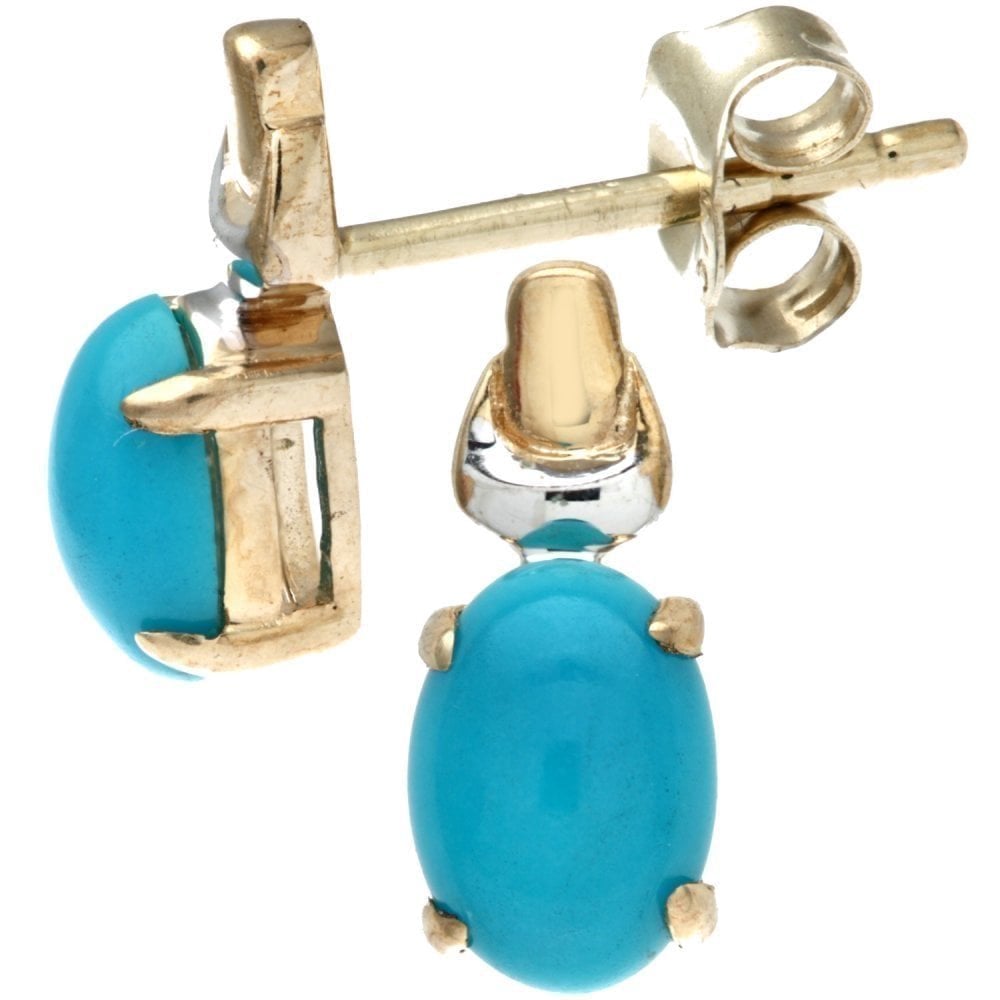 Turquoise Stud Earrings - detail view | Prime Jewellery