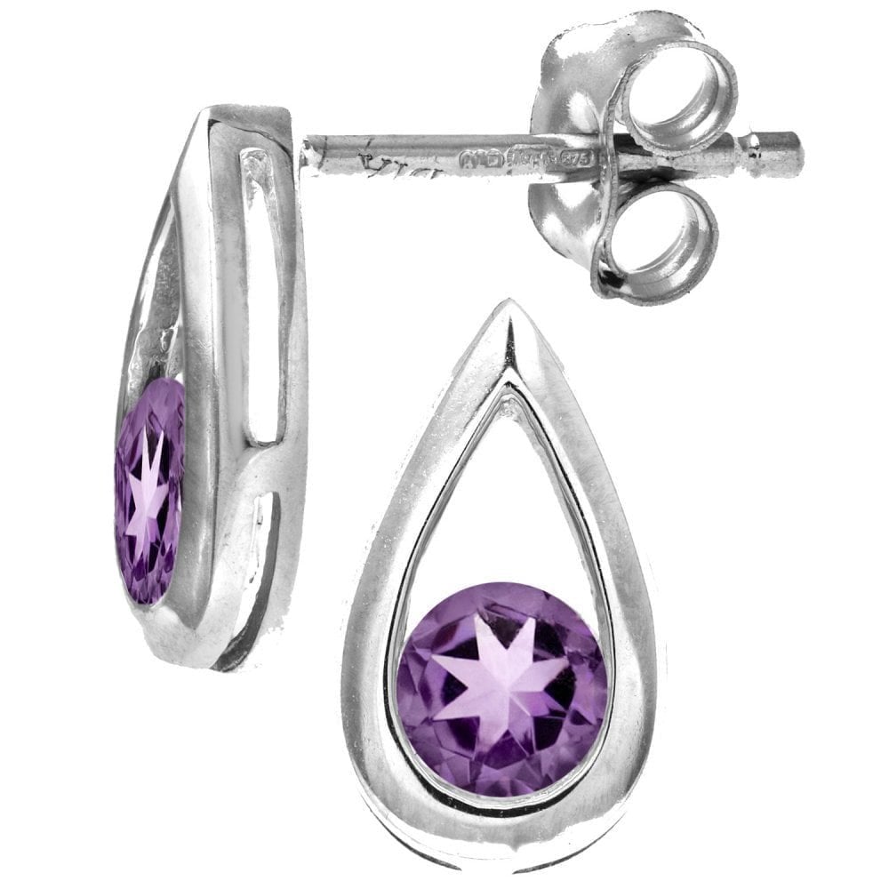 Amethyst Stud Earrings - detail view | Prime Jewellery
