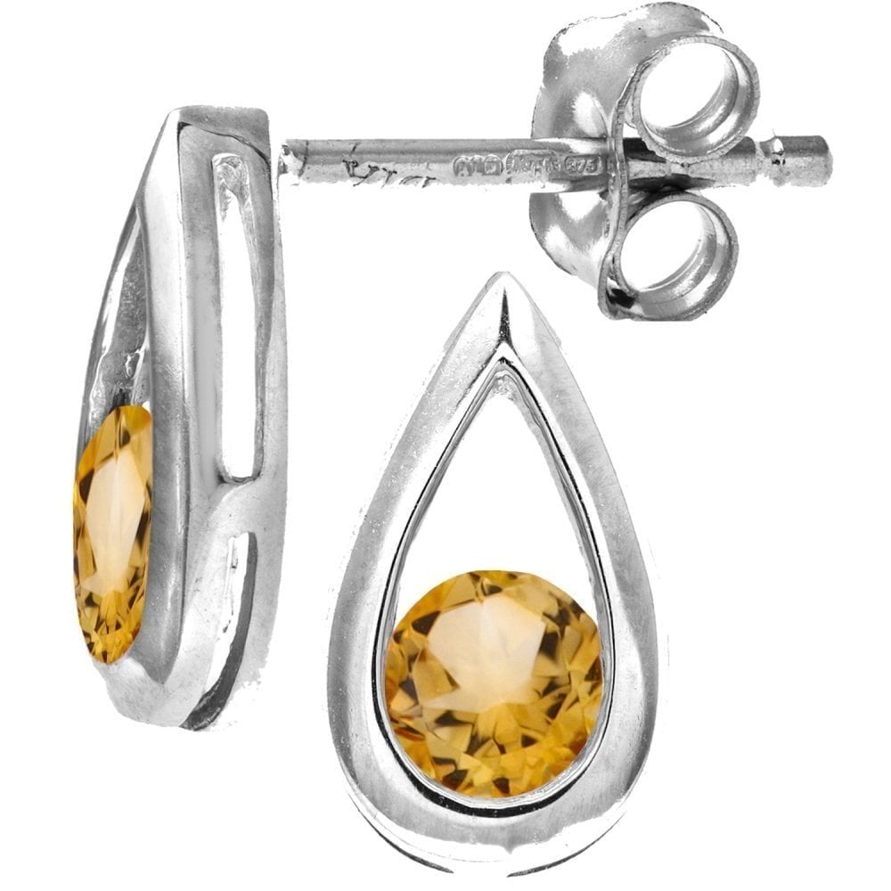 Citrine Drop Earrings - detail view | Prime Jewellery