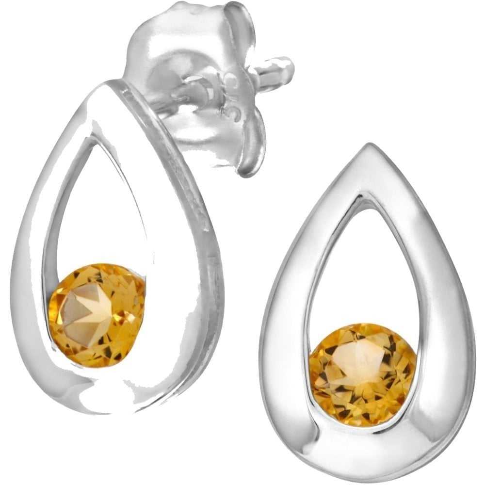 Citrine Drop Earrings - detail view | Prime Jewellery