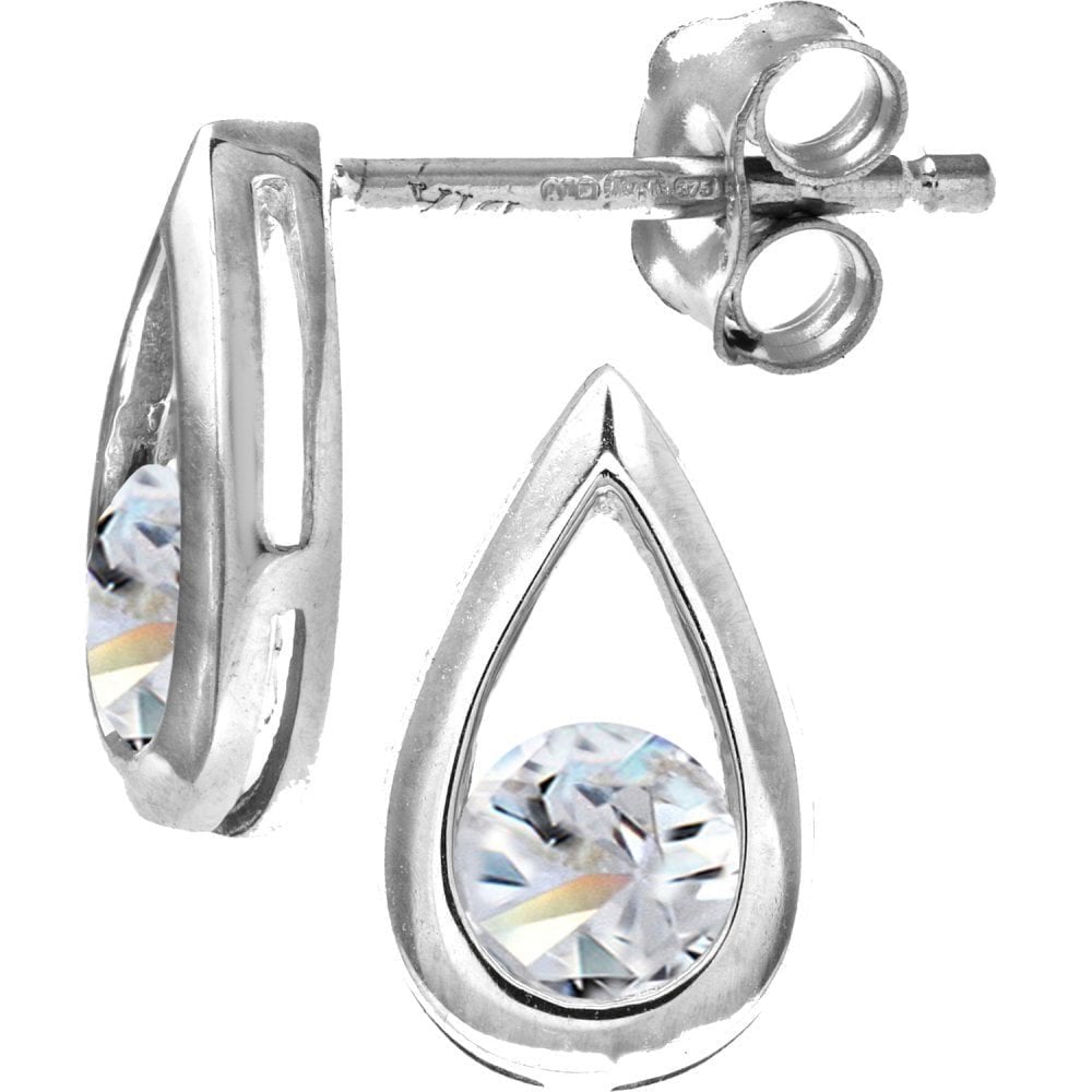 Cubic Zirconia Stud Earrings - detail view | Prime Jewellery