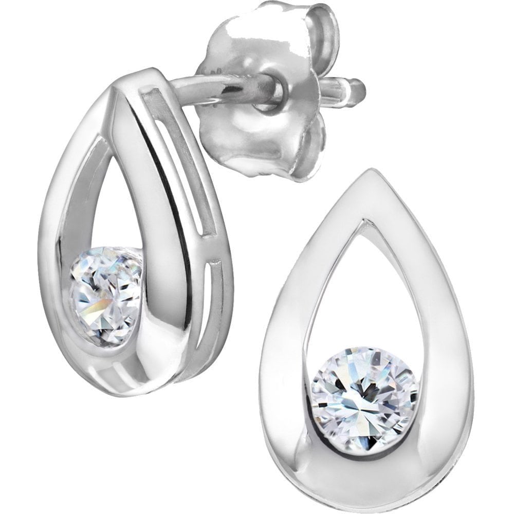 Cubic Zirconia Stud Earrings - detail view | Prime Jewellery