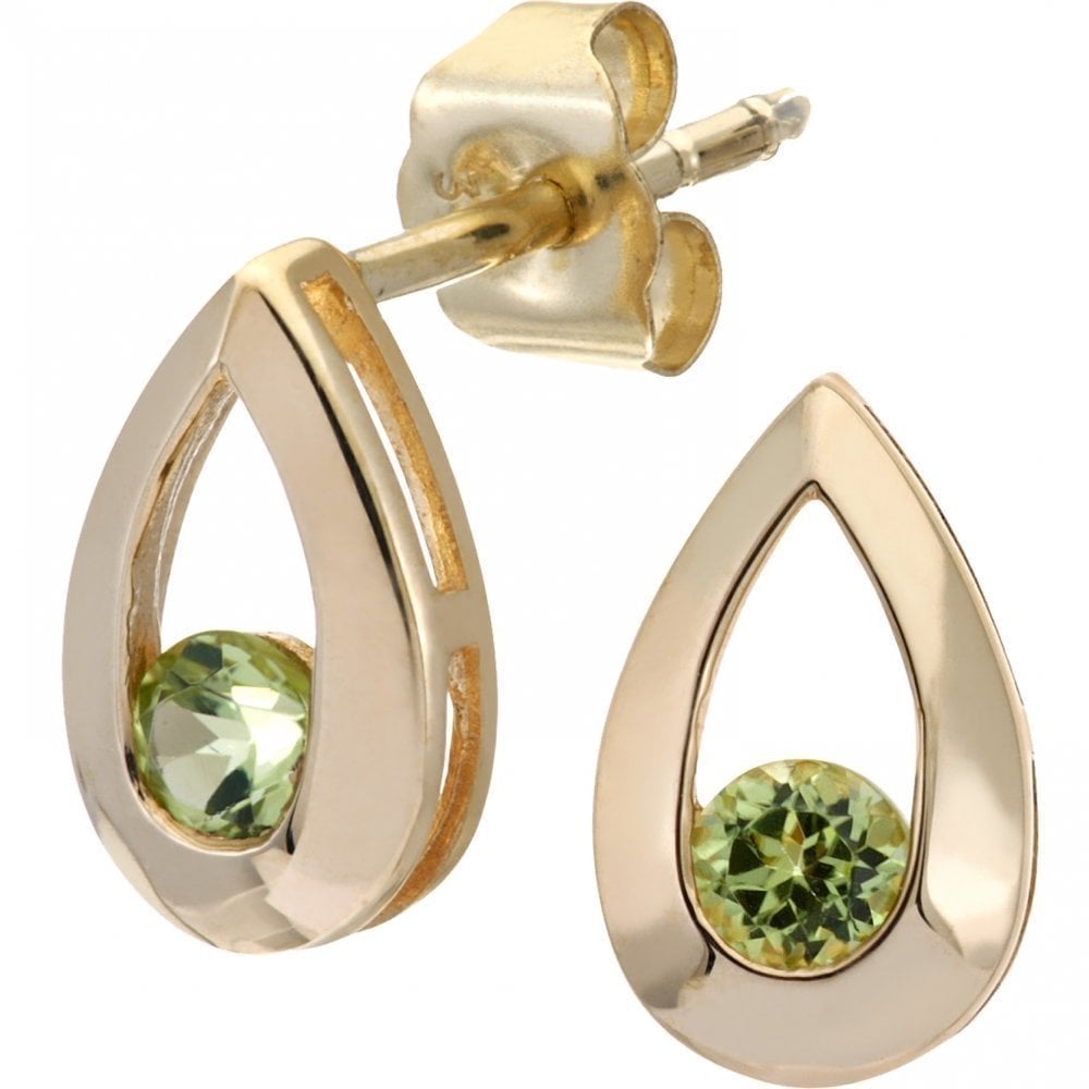 Peridot Stud Earrings - detail view | Prime Jewellery