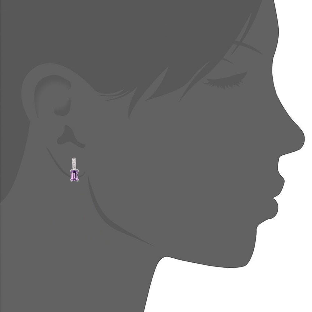 Amethyst Drop Earrings - detail view | Prime Jewellery