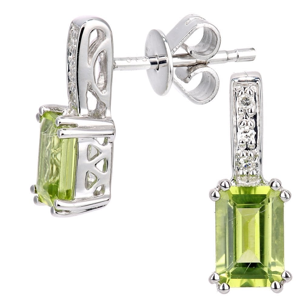 Peridot Drop Earrings - detail view | Prime Jewellery