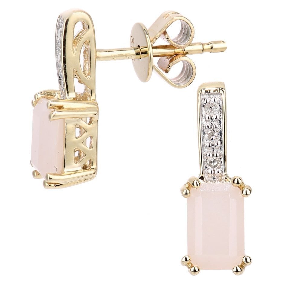 Pink Opal Drop Earrings - detail view | Prime Jewellery