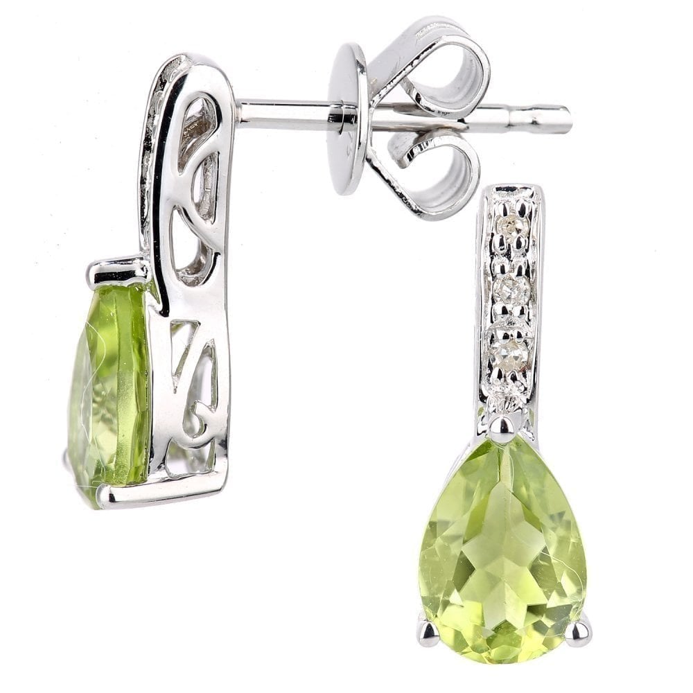 Peridot Drop Earrings - detail view | Prime Jewellery