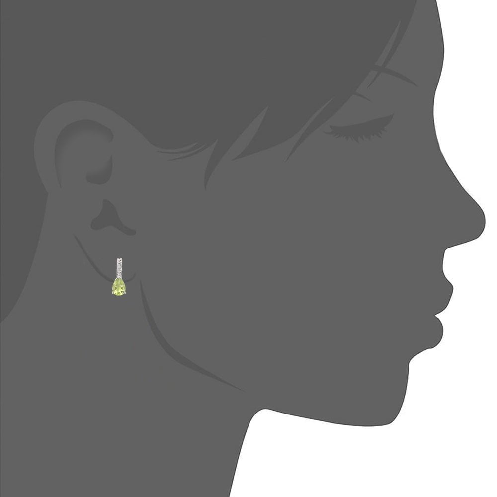 Peridot Drop Earrings - detail view | Prime Jewellery