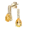Citrine Stud Earrings 9ct Yellow Gold | Prime Jewellery