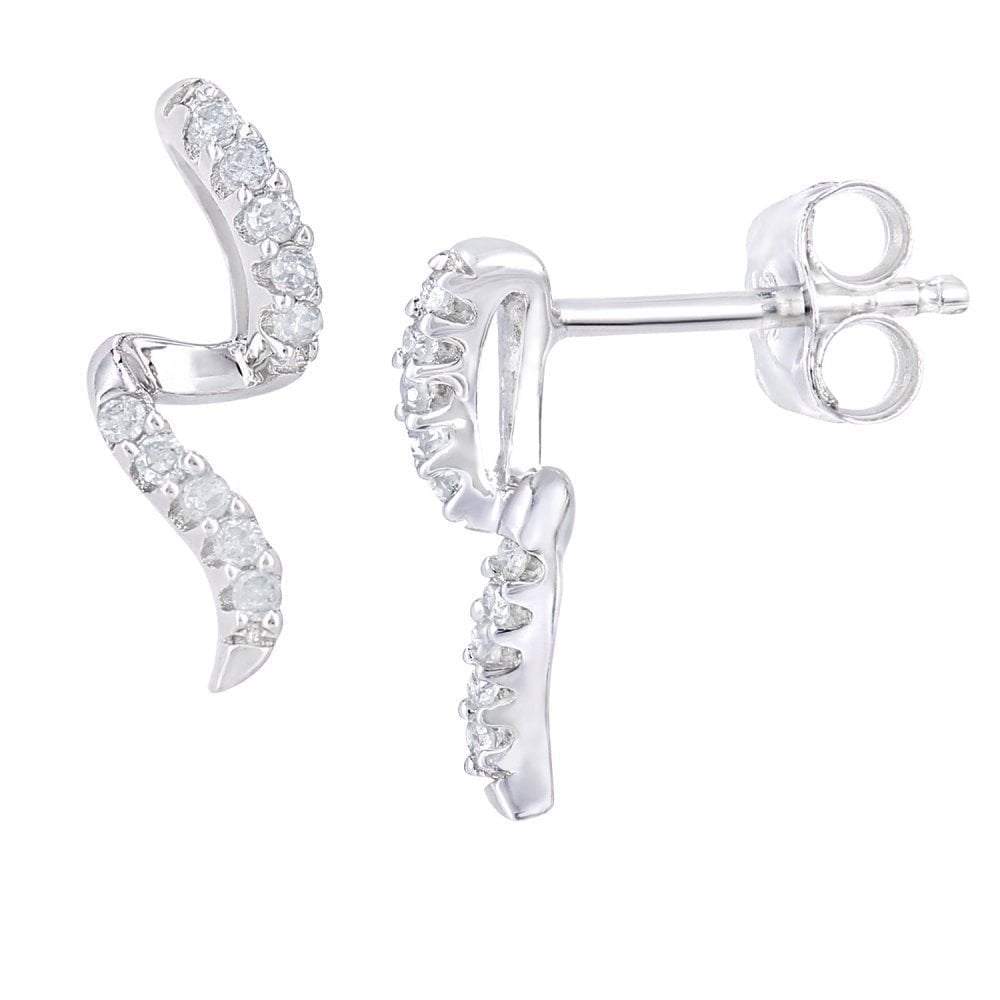 Diamond Drop Earrings - detail view | Prime Jewellery