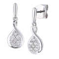 18ct White Gold 0.20 Carat Natural Diamond Drop Earrings