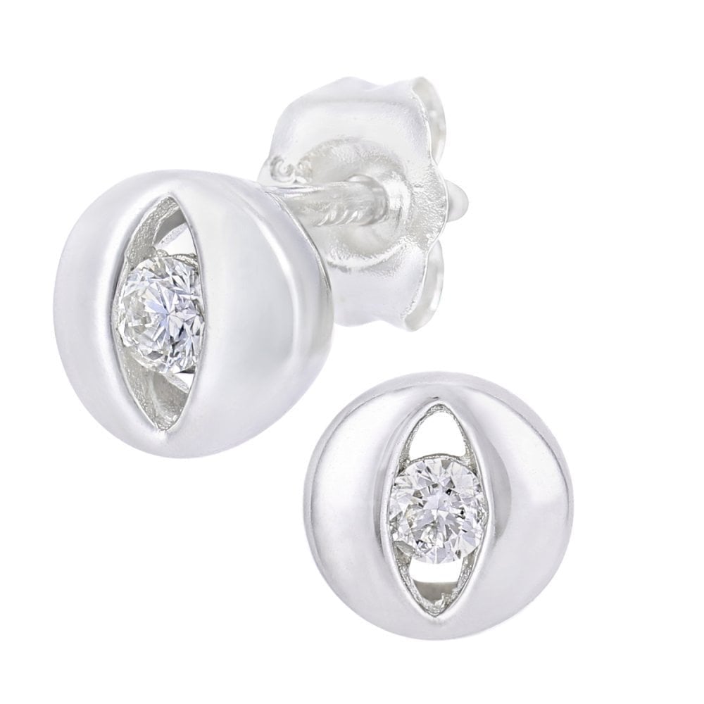 Diamond Stud Earrings 9ct White Gold | Prime Jewellery