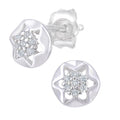 9ct White Gold Natural Diamond Stud Earrings
