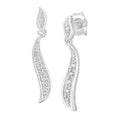 Diamond Drop Earrings 9ct White Gold | Prime Jewellery