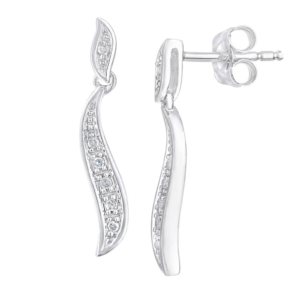 Diamond Drop Earrings - detail view | Prime Jewellery