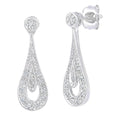Diamond Drop Earrings 9ct White Gold | Prime Jewellery