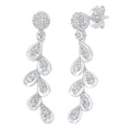 9ct White Gold 0.25 Carat Natural Diamond Drop Earrings