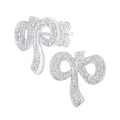 Diamond Knot Stud Earrings 9ct White Gold | Prime Jewellery