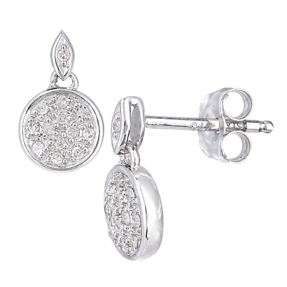 Diamond Drop Earrings - detail view | Prime Jewellery