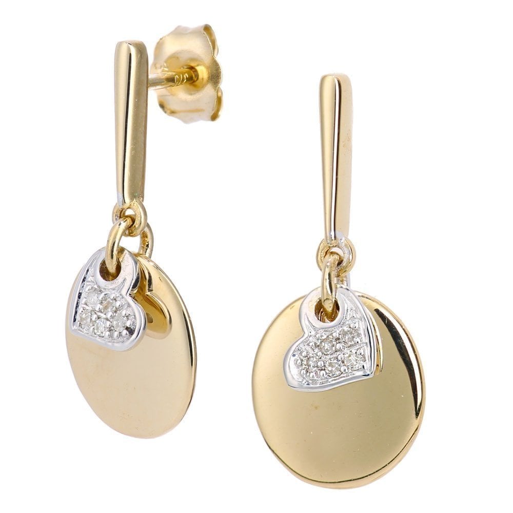 Diamond Heart Earrings | Prime Jewellery