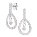 9ct White Gold 0.20 Carat Natural Diamond Infinity Drop Earrings