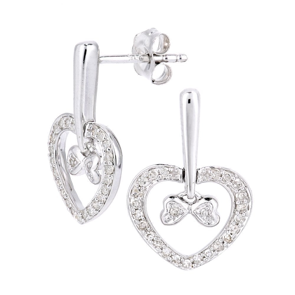 Diamond Drop Earrings - detail view | Prime Jewellery