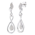 Diamond Infinity Drop Earrings 9ct White Gold | Prime Jewellery